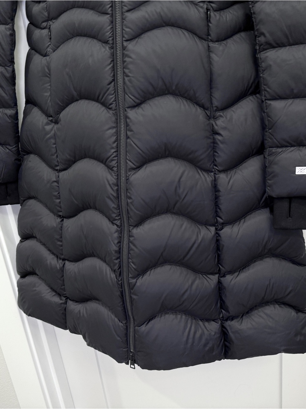 SOIA & KYO Lita Long Hooded Down Puffer Coat Black S - Picture 6 of 10
